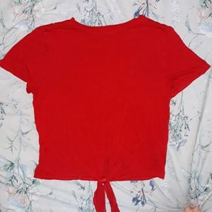 Lily White Red Shortsleeve Top